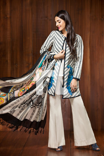 41701473-Mix Wool - Off White Embroidered 3PC