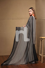 41701497-Linen - Black Embroidered 3PC