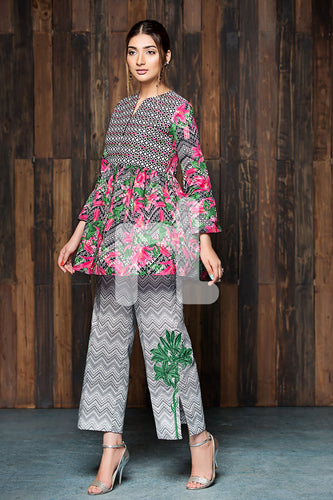 41701535-Cotton Modal - Grey Embroidered 2PC