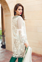 KF-90 - Off White Embroidered Formal Stitched Net Shirt, Silk Trouser & Dupatta - 3PC