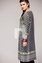 PE17-60 Black Digital Printed Stitched Silk Shirt -1PC