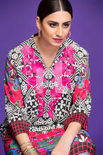 PSW17-05 Black Embroidered Stitched Micro Modal Shirt -1PC