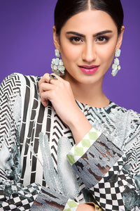 PSW17-10 Black Embroidered Stitched Micro Modal Shirt -1PC