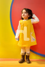 PW16-NLB 74 - Yellow Embellished Frock for Babies