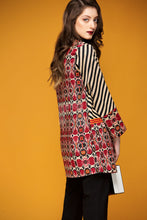 PW17-102 Black Printed Stitched Karandi Jacket