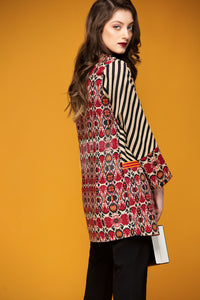 PW17-102 Black Printed Stitched Karandi Jacket