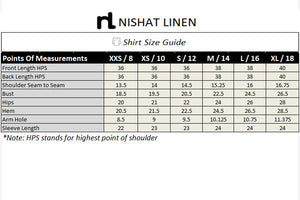 PW17-40 Grey Printed Stitched Linen Shirt - 1PC